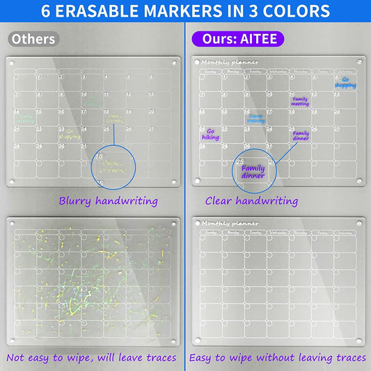 Acrylic Magnetic Dry Erase Board Calendar